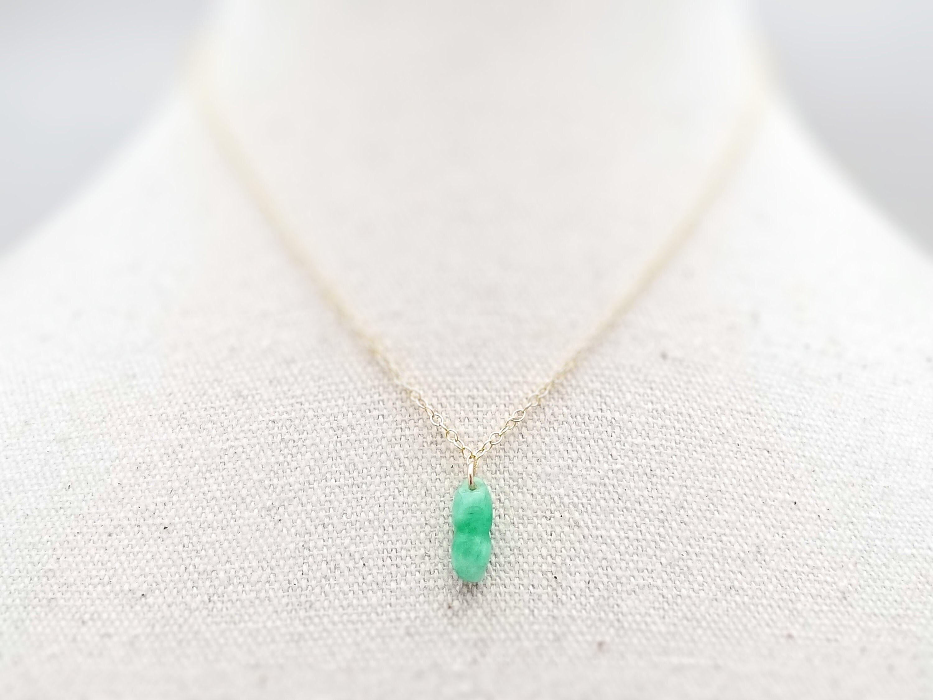 Tiny Vintage Jade Necklace Women Jade Gold Necklace Jadeite Necklace Necklaces Jewelry Valresa Com