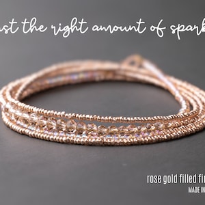 Dainty Rose Gold Bracelet for Women Multi Wrap Bracelet Stack Bracelet Layer Bracelet Layering Bracelet