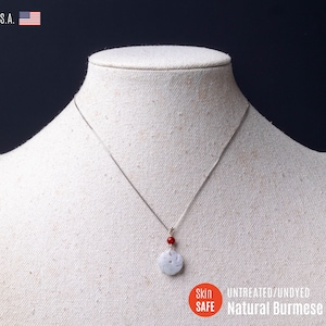 Piccola collana di giada birmana per donna, collana di giadeite, gioielli di giada, collana di giada da donna