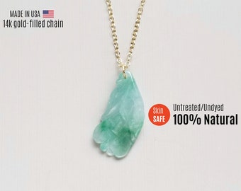 Jade Necklace Gold Jade Necklace Green Jade Necklace for Women