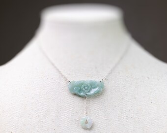 UNTREATED Jade Necklace Rose Necklace Jadeite Necklace Jade Jewelry