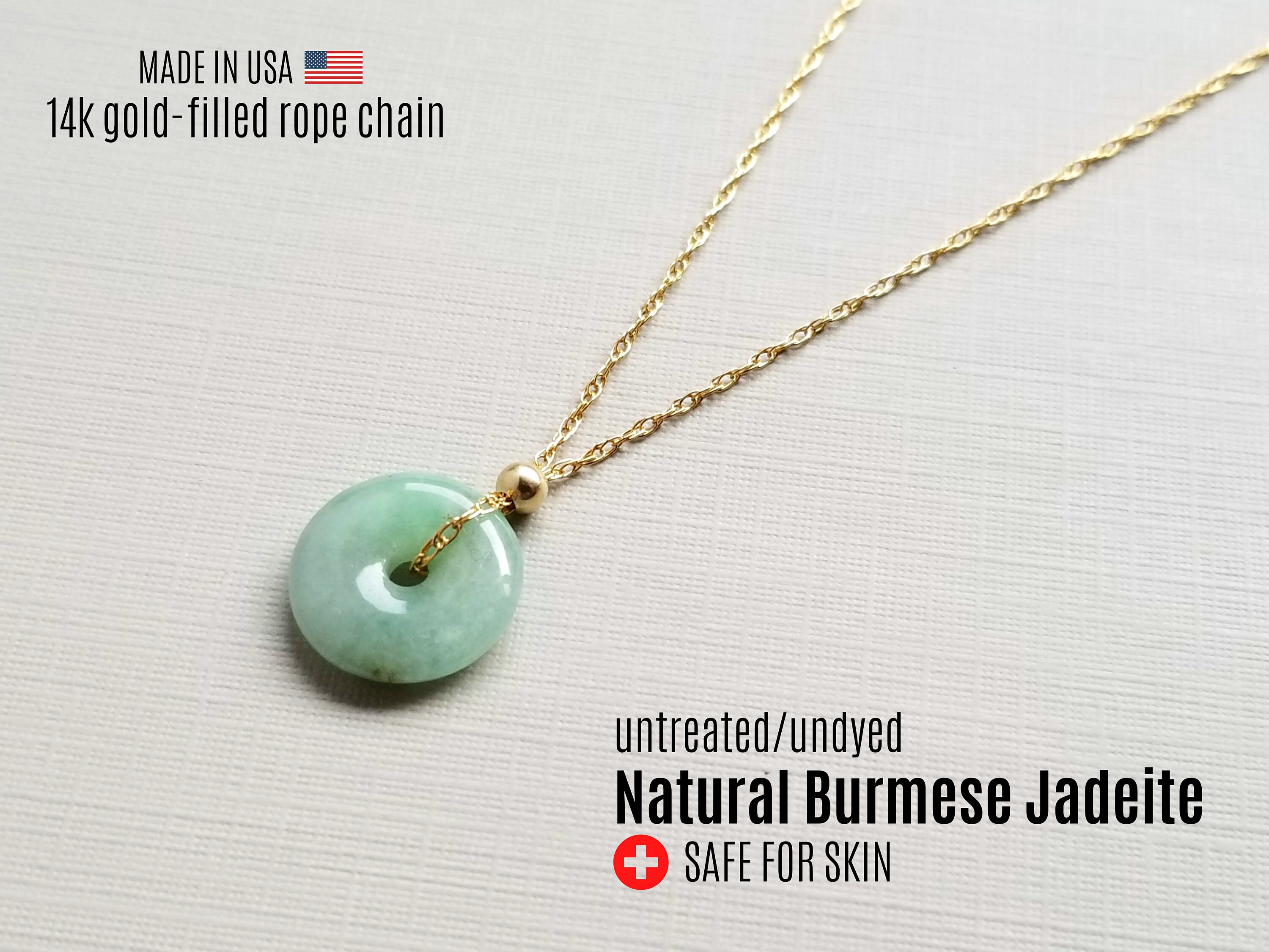 Dainty Jade Necklace Gold Jade Necklace 