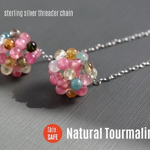 Watermelon Tourmaline Earrings Dangle Multi Tourmaline Earrings Sterling Silver Watermelon Tourmaline Earrings