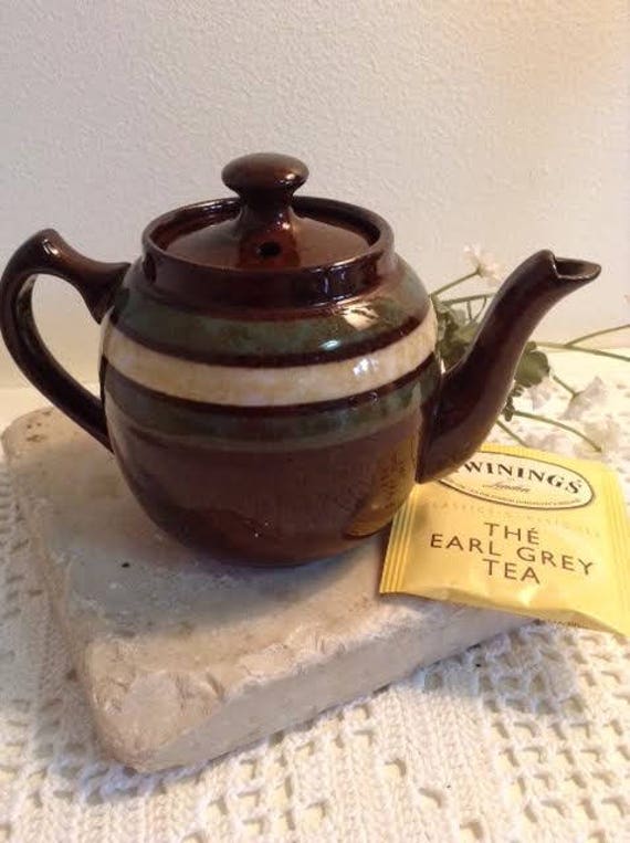 Sadler One Cup Brown Teapot Brown Betty England Etsy