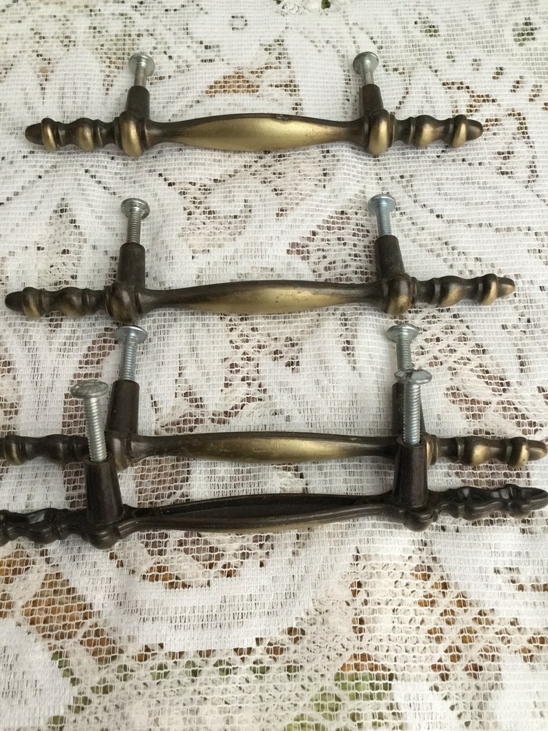 4 inch cabinet door pulls on Craft Supplies Tools Home Hobby Allison 3 U201d Center Antique Metal Lot Of 4 5 34 Inch 150 1 Brass Cabinet Door Pulls Handles