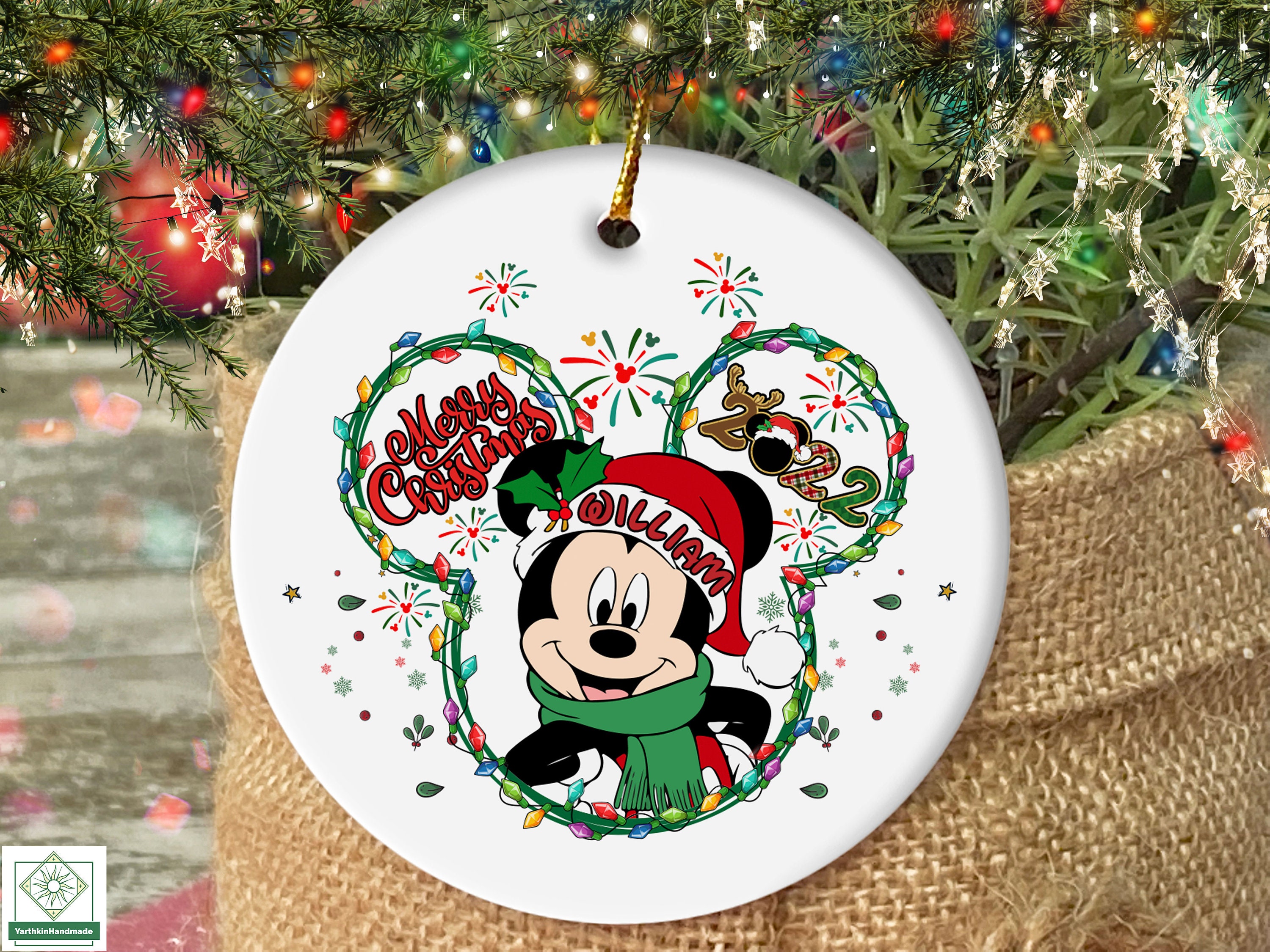 Discover Personalized Mickey Mouse Christmas Ornament, Disney Christmas Ornament
