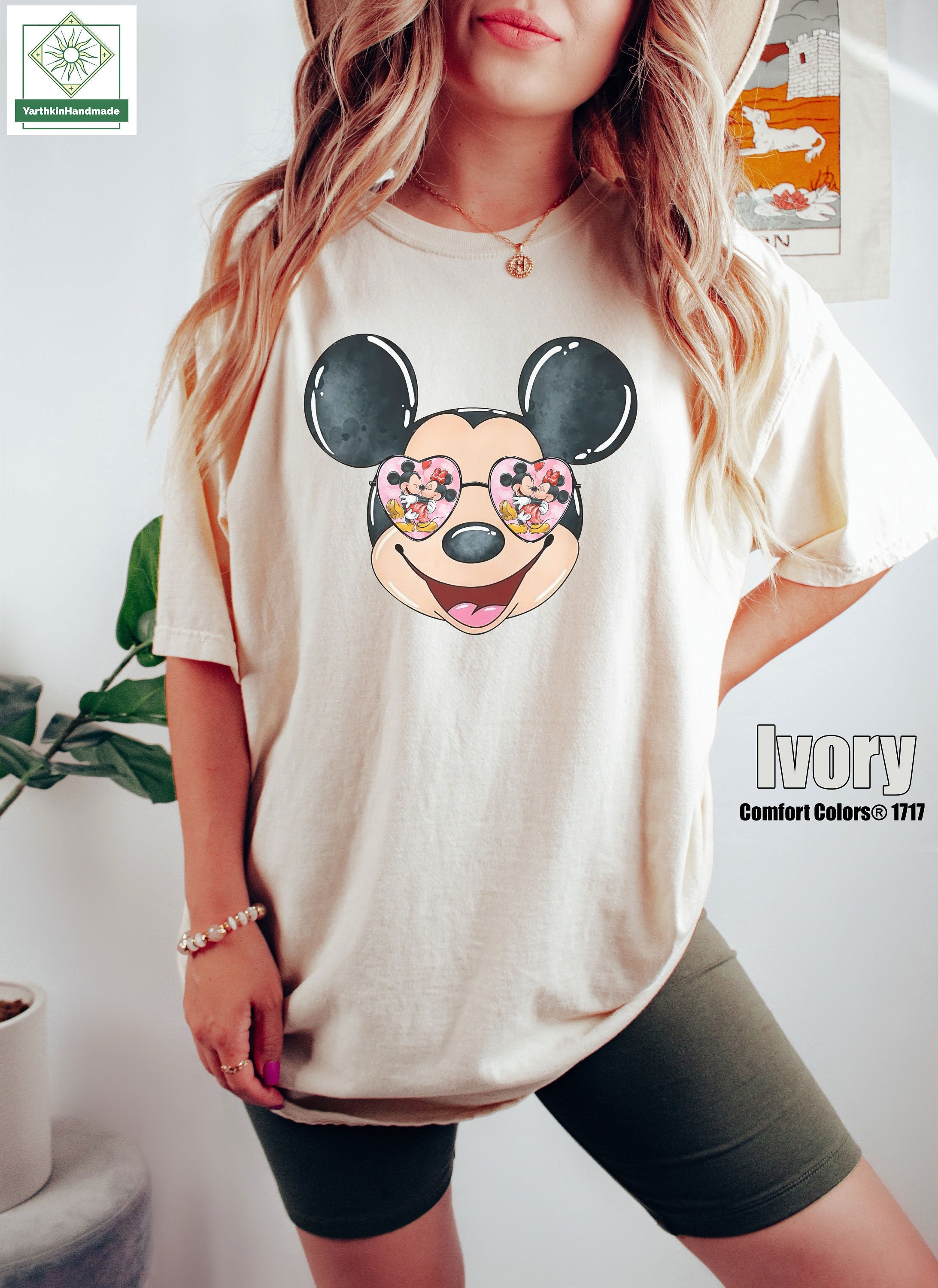 Discover Mickey Mouse Glasses Love Shirt, Mickey Valentine Shirt
