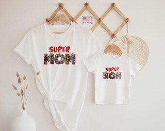 Superhero Mom Son - Etsy