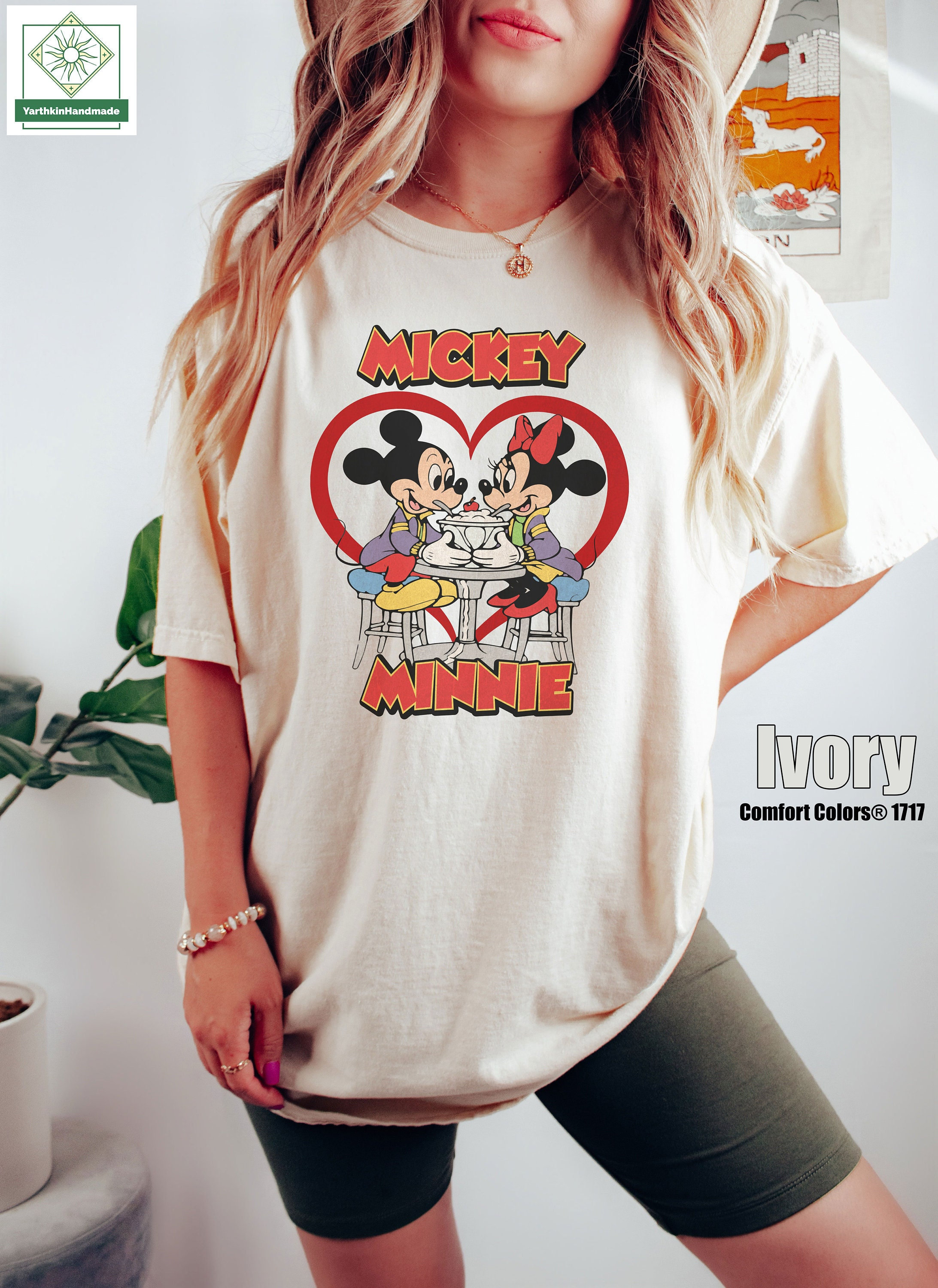 Discover Retro Mickey and Minnie Mouse Valentine Shirt, Disney Valentines Day