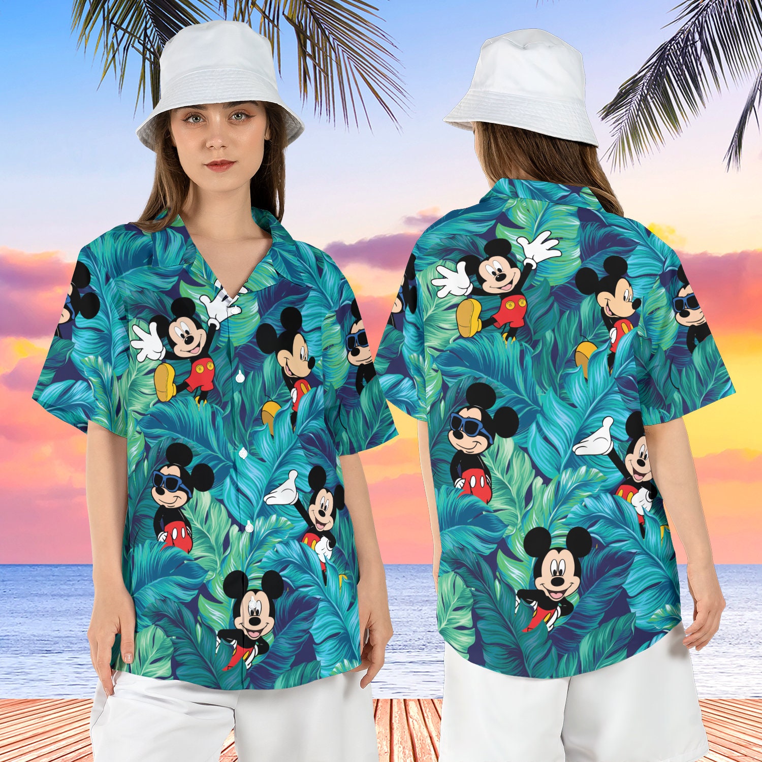 Louis Vuitton LV Mickey Disney Hawaiian Shirt And Short