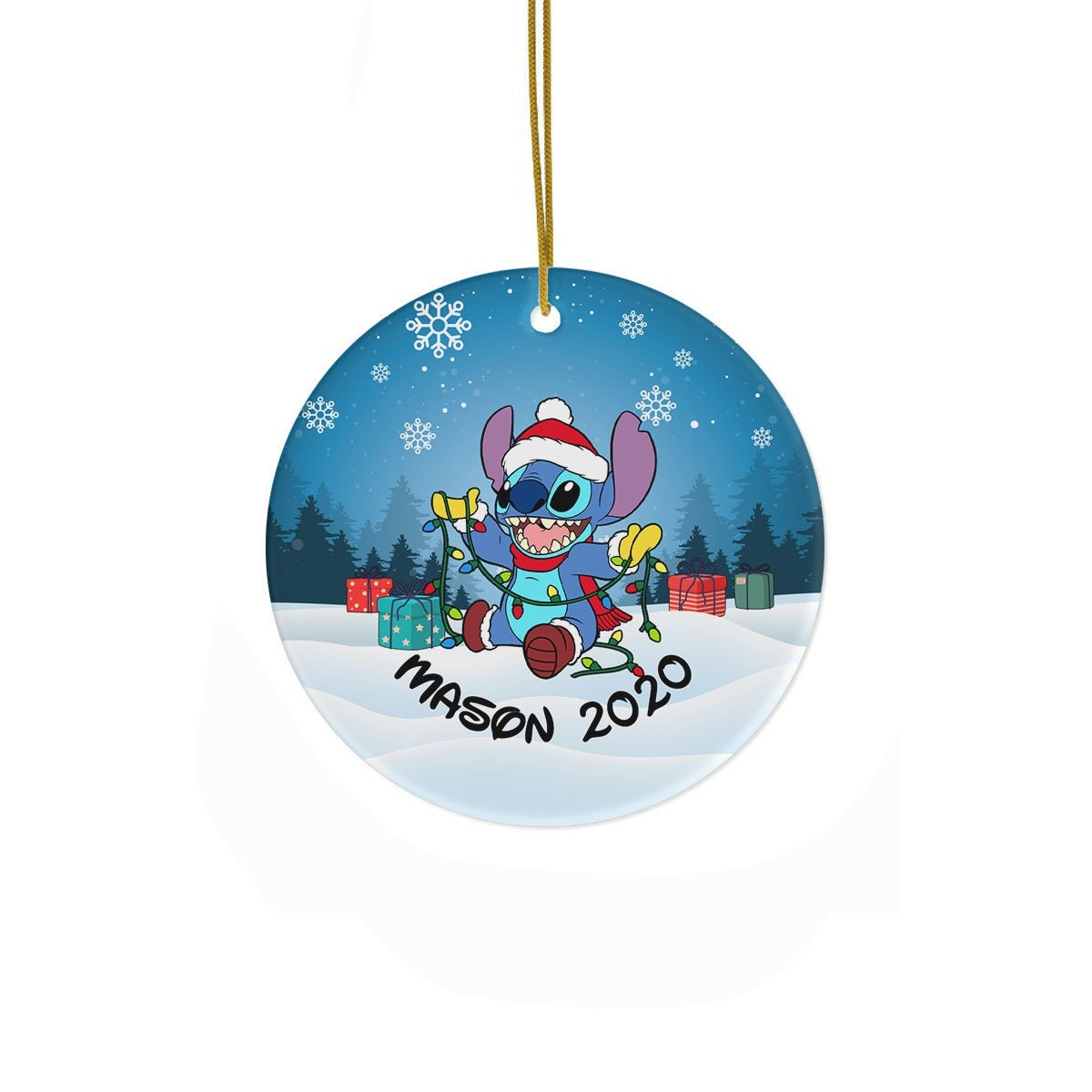 Discover Baby Stitch Christmas Ornament, Personalized Baby First Christmas Ornament, Baby 1st Xmas, Stitch and Lilo, Santa Stitch, Custom Name Year