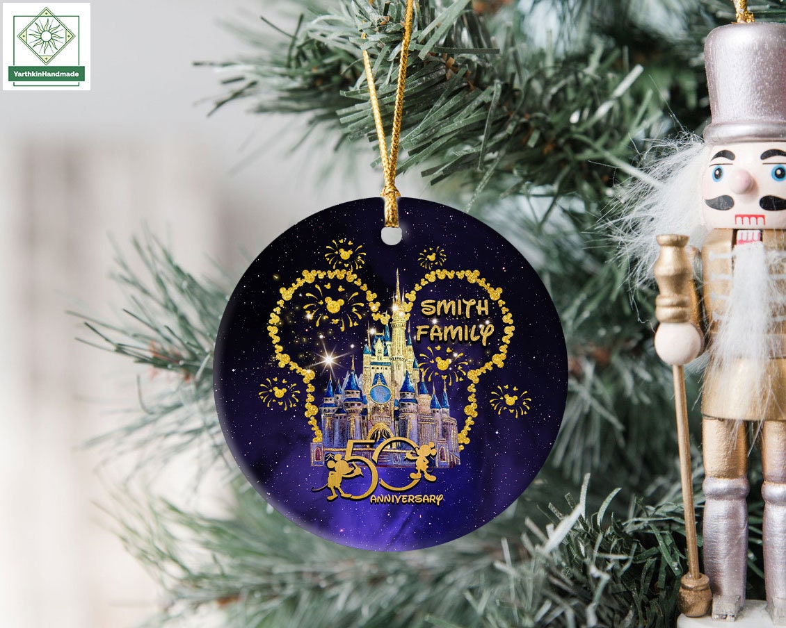 Personalized Disney 50th Ornament, Walt Disney World 50th Anniversary Ornament