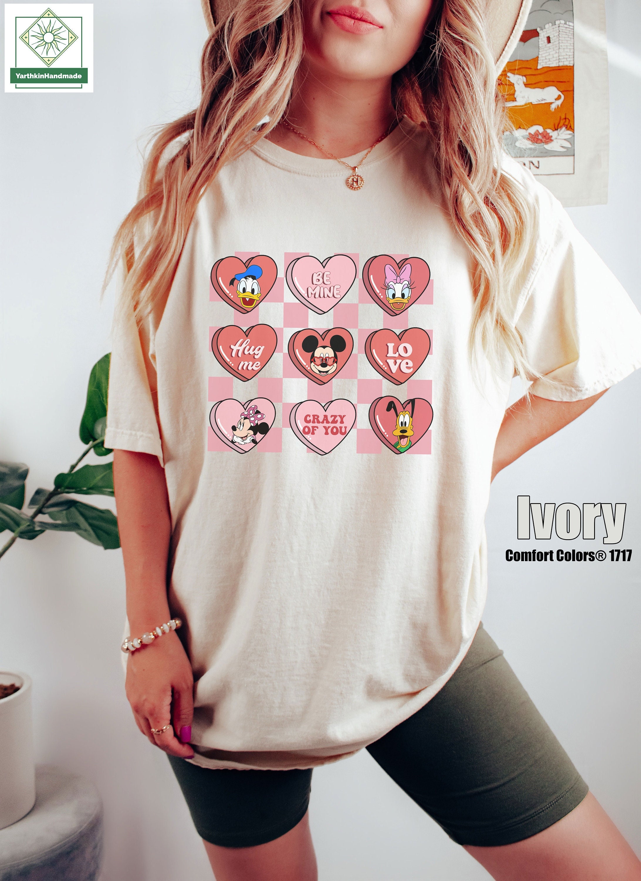 Discover Disney Magical Heart Valentine Shirt, Checkered Disney Valentines Day
