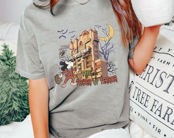 Comfort Colors® Retro Mickey the Tower of Terror Shirt - Etsy