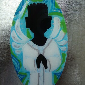 Made to Order, Adorable Angels Refrigerator Magnets, Kitchen Decor, Afrocentric Products image 2
