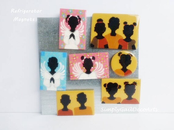 Afrocentric Gifts Little Angel Girl Refrigerator Magnet Black Angels Afrocentric Gifts Little Angel Girl Refrigerator Magnet Black Angels
