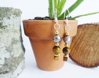 Tiger Eye Dangle Earrings