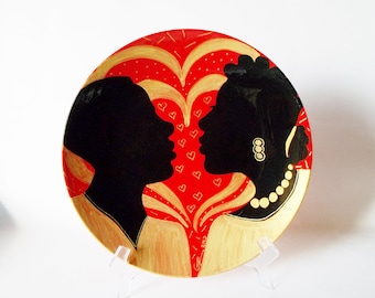 Love Art, Holy Matrimony, Wedding Gifts, Afrocentric Home Décor, Collectible Art Plates