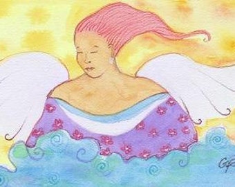 Angel Greeting Cards, Body Positive Art, Red Hair, Letter Writing