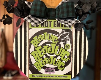 Beetlejuice Door Hanger | Halloween Door Hanger