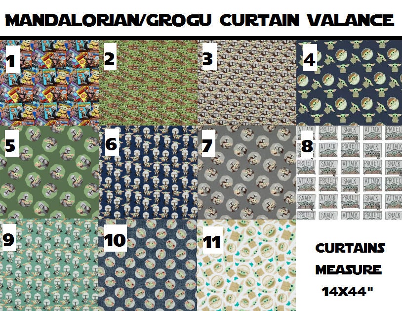 Made to Order Grogu Curtains Etsy