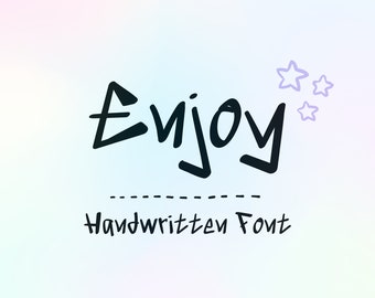 Handwritten Font for Creative Projects, Goodnotes font, Digital planner, cute handwriting.