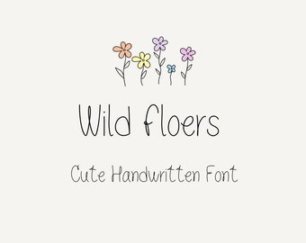 Handwritten Font for Creative Projects, Font for circuit, Cute font, Goodnotes font, Digital planner, cute handwriting.