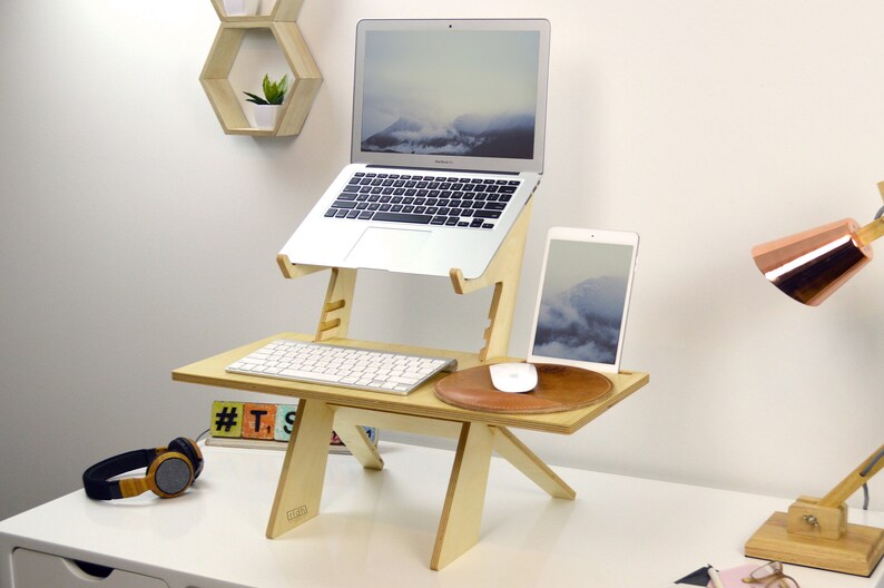 Laptop Riser Holder Dorm Desk Accessories Organizer Office Modern Home Furniture Cute