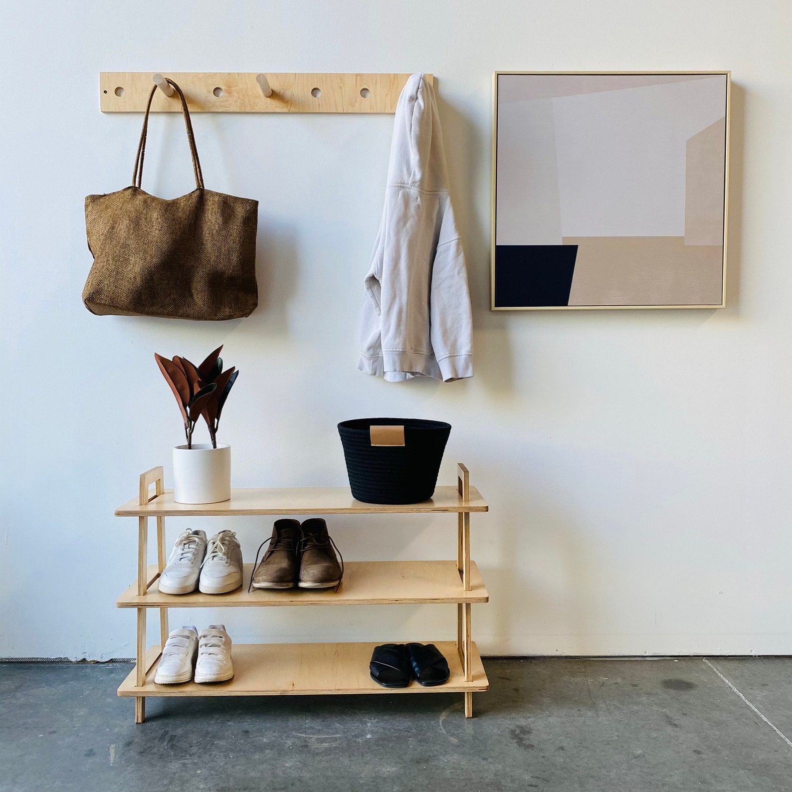 Modern Coat hanger pegboard coat rack Etsy