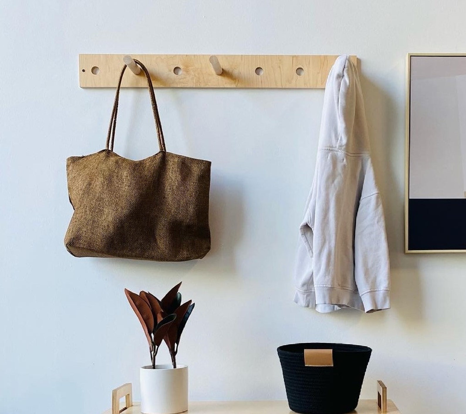 Modern Coat hanger pegboard coat rack Etsy