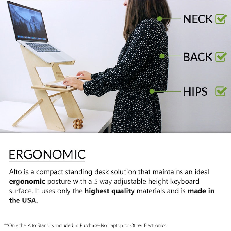 Walnut Laptop Stand Made in the USA Macbook Pro Laptop Etsy