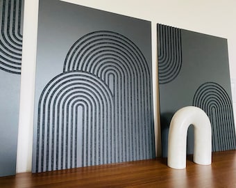modern patroon, modern woondecoratie, slaapkamer wand decor, Boho muur decor, Moderne muur decor
