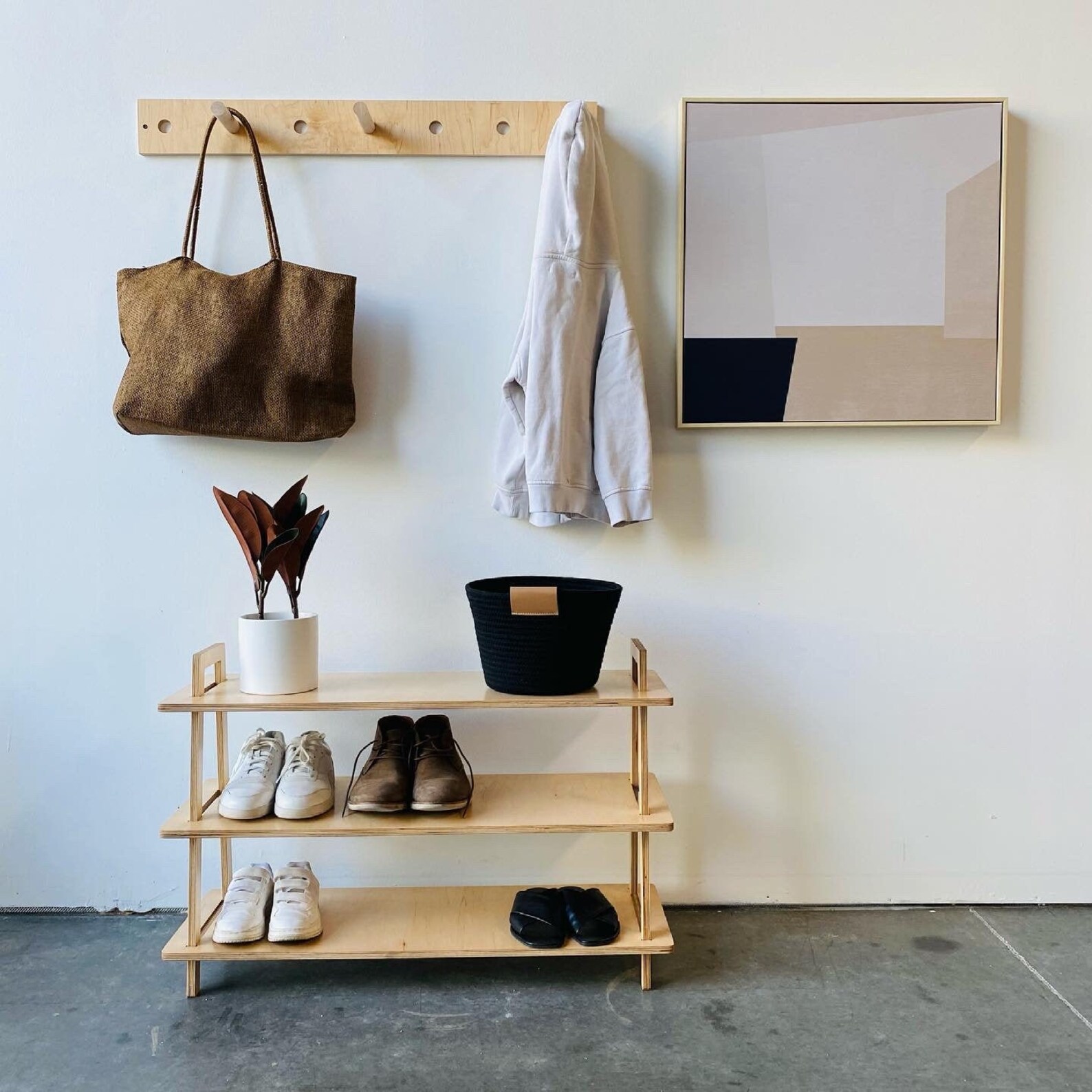 Modern Coat hanger pegboard coat rack Etsy