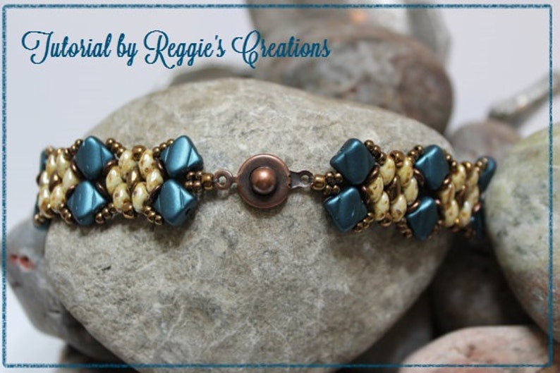 Tutorial Czech Silky and Superduo Cuff Bracelet by Reggie's Creations ...