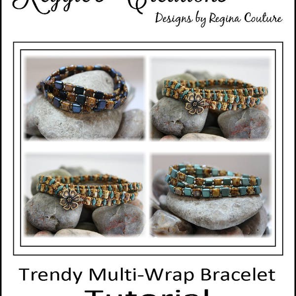 Tutorial ~ Trendy Multi-Wrap Bracelet by Reggie's Creations ~ Beaded Bracelet Pattern