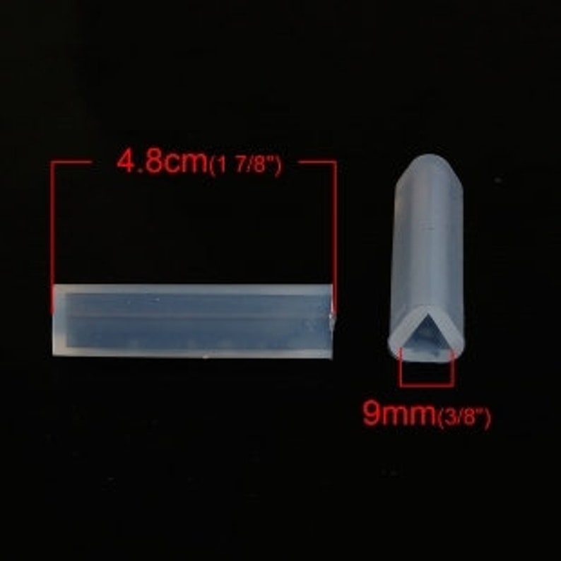 1 78 516 Hole 9mm 3x Craft Making Tool Silicon Resin Mold Triangle Pendant 48mm A0083530