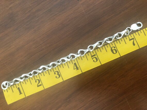 Unique Vintage Solid Sterling Chain Bracelet ~ - image 3