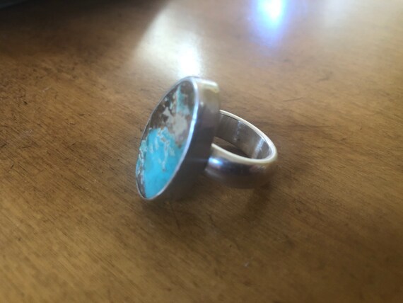Vintage Turquoise Statement Ring - image 2