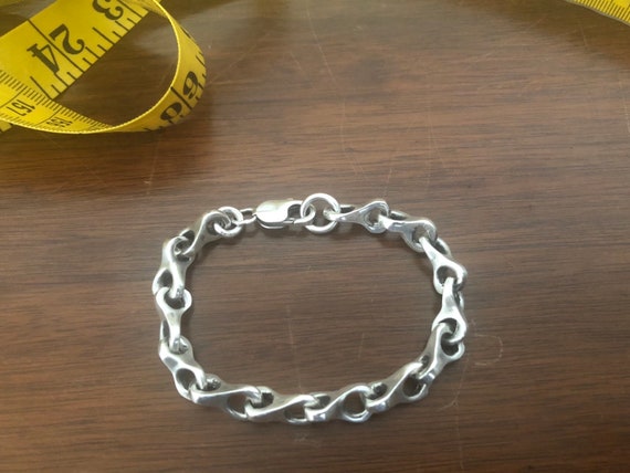 Unique Vintage Solid Sterling Chain Bracelet ~ - image 2