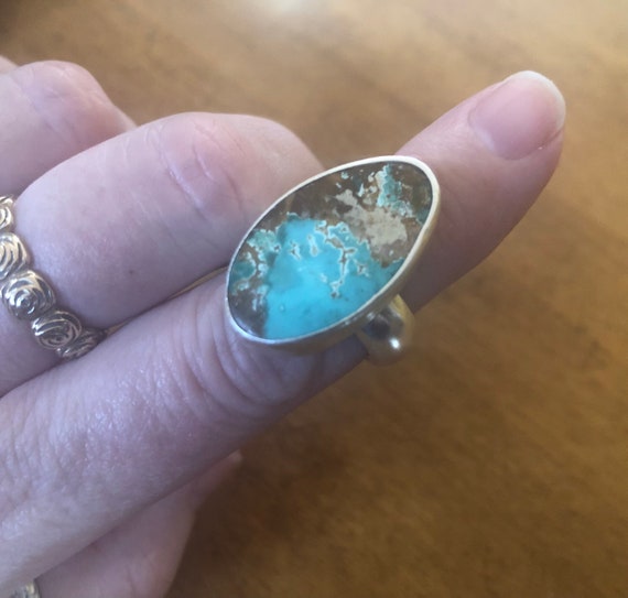 Vintage Turquoise Statement Ring - image 3