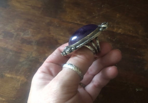 Artisan Amethyst Statement Ring - image 3