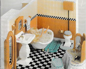 DOWNLOAD DIGITALE Opuscolo con modelli per mobili da bagno Barbie in tela di plastica