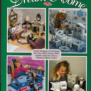 DIGITAL DOWNLOAD  Plastic Canvas Fashion Doll Dream Home Pattern Book Over 150 Pages!
