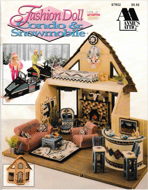 plastic canvas barbie house