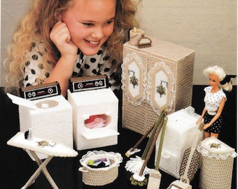 DOWNLOAD DIGITALE Libretto con modelli di lavanderia per bambole in tela di plastica!