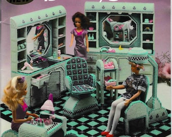 DOWNLOAD DIGITALE Opuscolo con modello Barbie Beauty Salon in tela di plastica