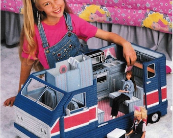 DOWNLOAD DIGITALE Libretto con modelli per camper in tela di plastica per bambole alla moda!