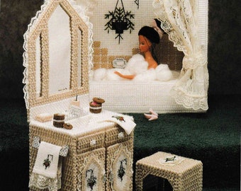 DOWNLOAD DIGITALE Libretto con modello di bagno per bambola alla moda in tela di plastica!