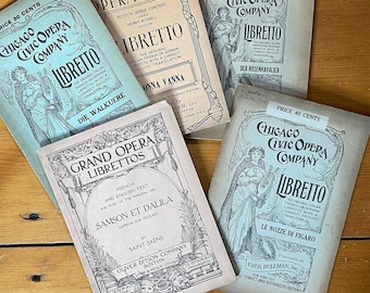 Antique Opera Librettos - Various