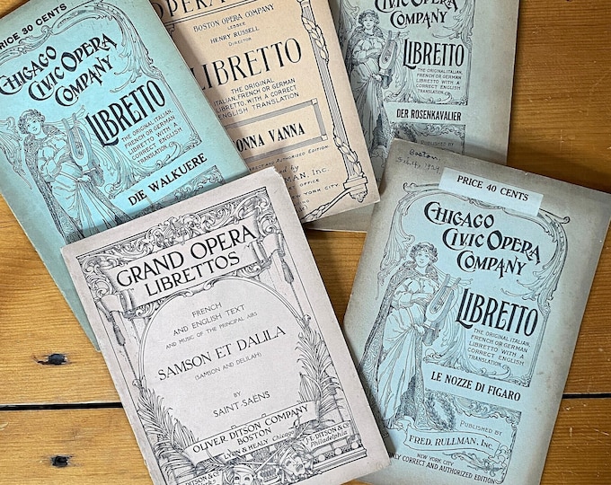 Antique Opera Librettos - Various